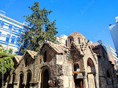 The Church of Panagia Kapnikarea is a Greek Orthodox church and one of the oldest churches in Athens. It is estimated that the church was built some time in the 11th century, perhaps around 1050. photo