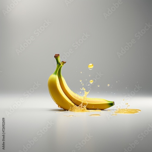 Fresh banana fruit with leaf full view isolated on a background