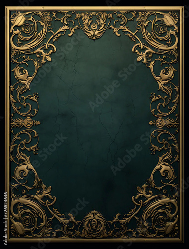 Gilded Green Book Covers,Printable Decorative Gilded Book Covers