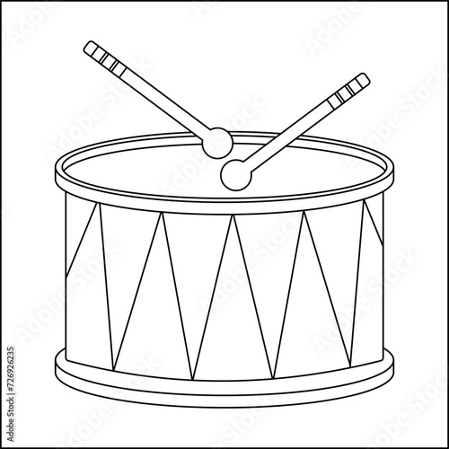 children's educational game. logical tasks. coloring book.drum