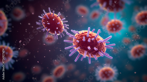 Macroscopic observation of organisms bacteria and cells and viruses under laboratory microscope