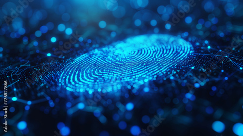 Concept for biometric security, fingerprint recognition.