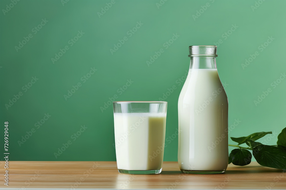 milk on color background milk on color background