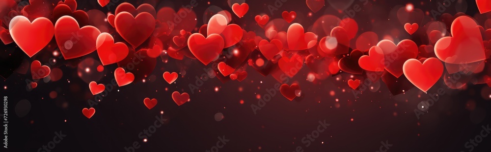 Red Hearts Header banner background