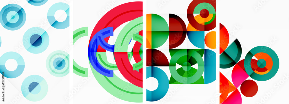 Round geometric elements and circles in background design for wallpaper, business card, cover, poster, banner, brochure, header, website Round geometric elements and circles in background design for wallpaper, business card, cover, poster, banner, brochure, header, website