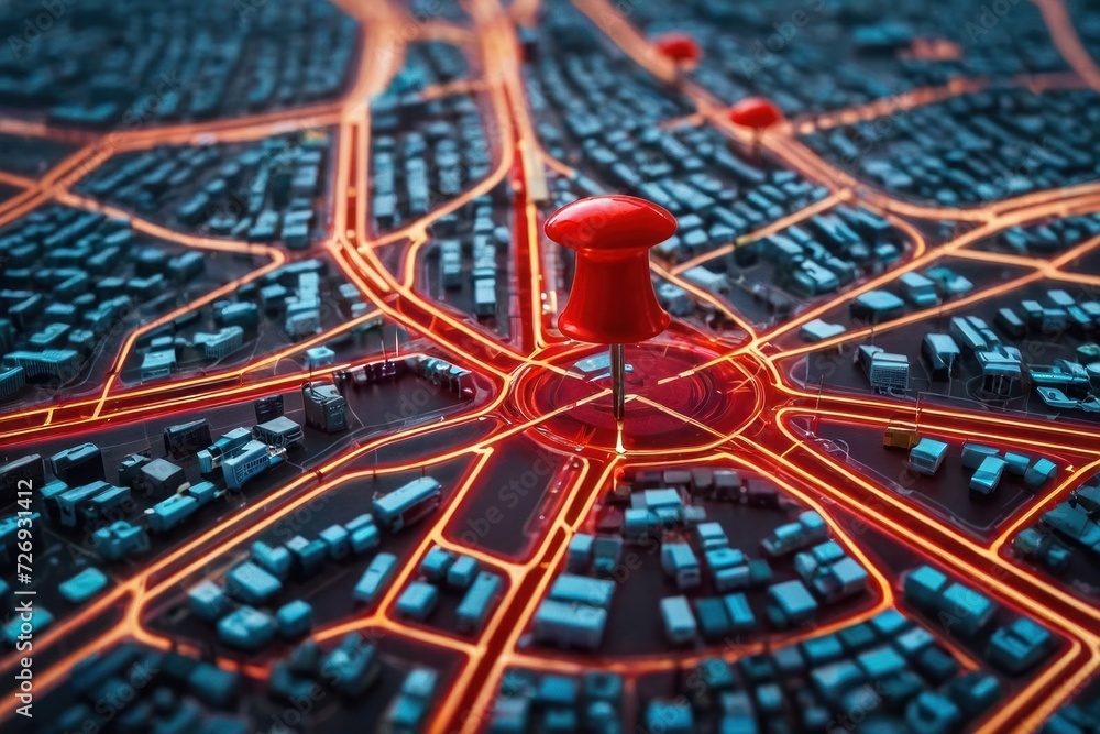 City map with symbols shown Red - 1000 F 726931412 SiHxNCt4oxZR23xVNflpW4Jz3dwnXNWH 