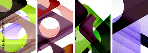 Abstract background set, showcasing a dynamic interplay of triangles. Fusion of modern design and geometric allure
