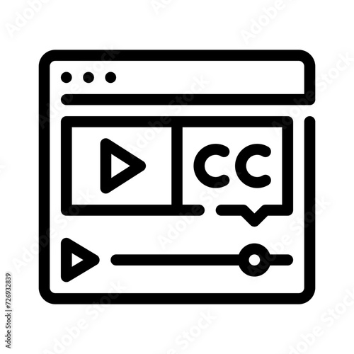 subtitles line icon