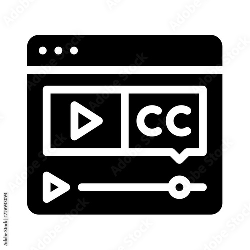subtitles glyph icon