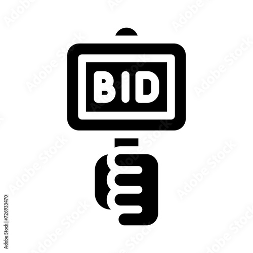 bid glyph icon