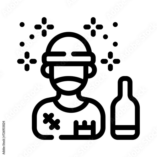 alcoholic line icon