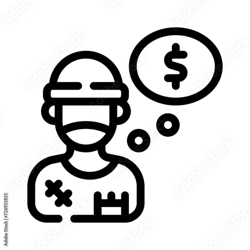 dreaming line icon