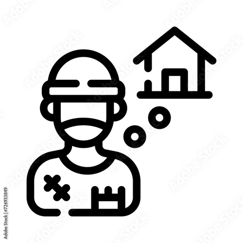 dreaming line icon