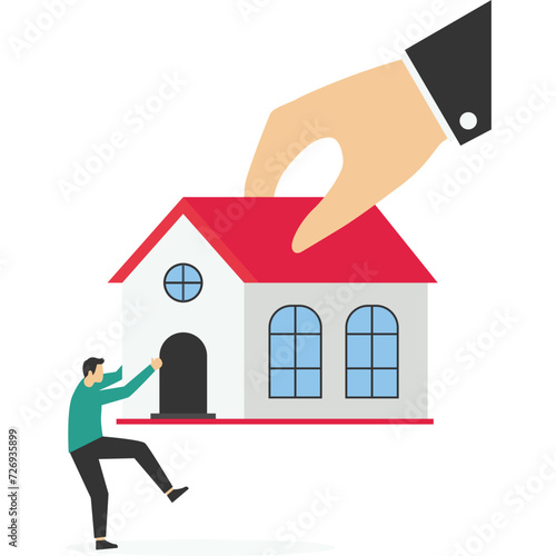 Home mortgage foreclosure help debt Loan, Vector illustration design concept in flat style

