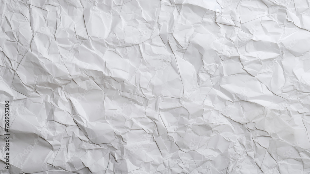 crumpled white paper abstract shape background with space paper for text