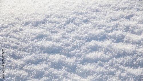 A close-up of a surface of freshly fallen December snow