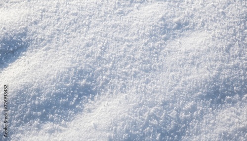 A close-up of a surface of freshly fallen December snow