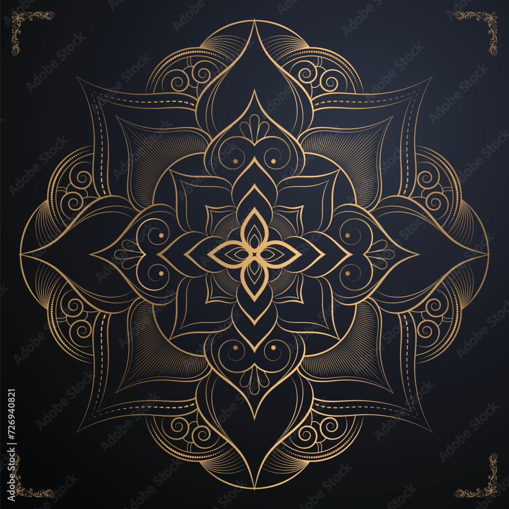 Luxury floral mandala design, element in circle shape and eps file