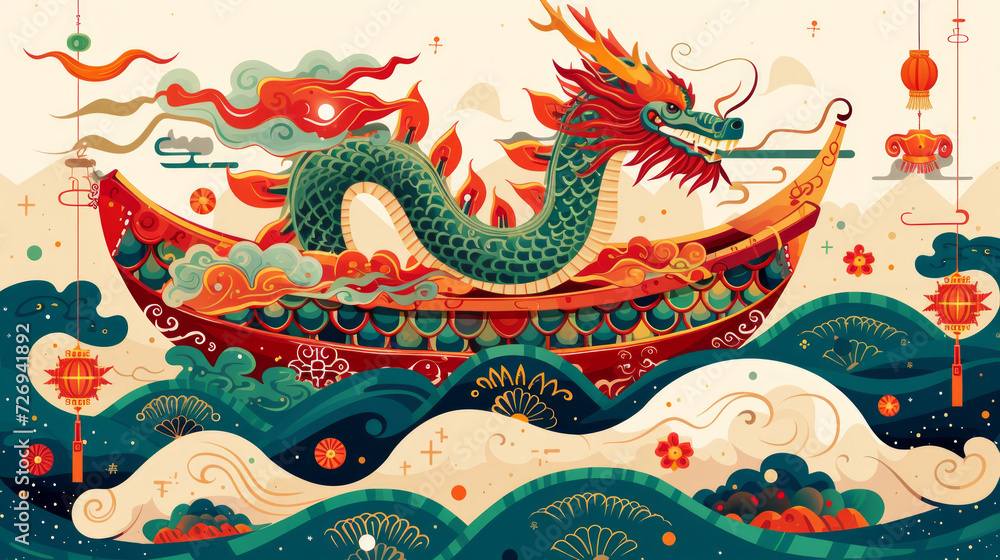 Dragon boat festival background