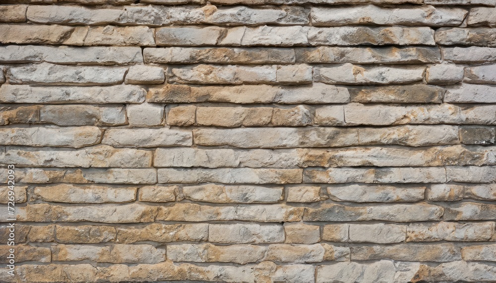 Old beige stone wall background texture