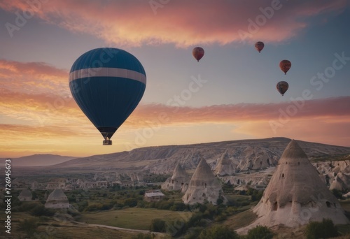 Bird's-eye view of balloons