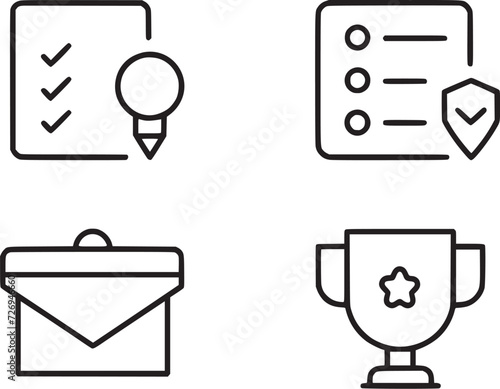 exam icon set vector design 