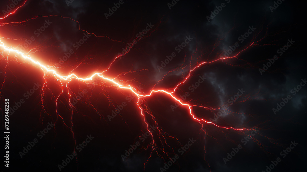 Lightning with black background