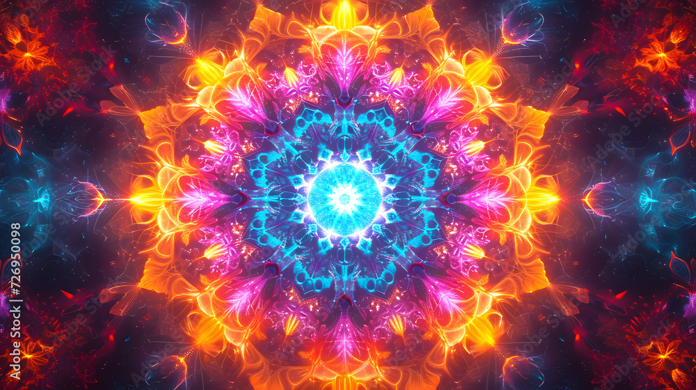 Fototapeta premium kaleidoscope glowing patterns
