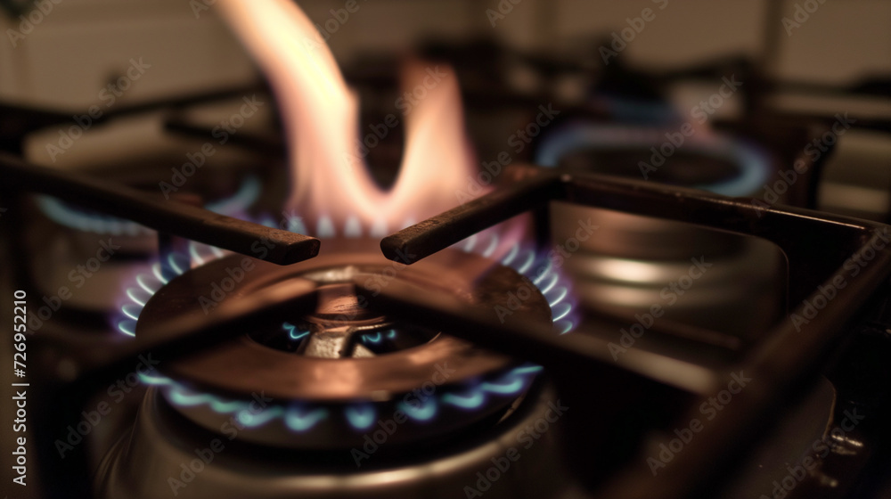 Burning gas. Burning gas.