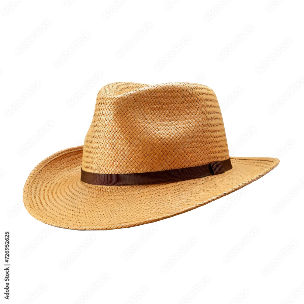 Straw hat on transparency background PNG