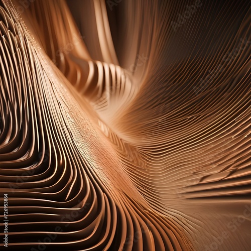 Abstract representation of sound waves in warm, earthy tones1 photo