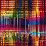 Abstract representation of sound waves in vibrant rainbow colors4