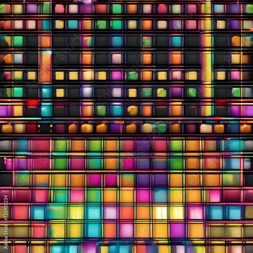 Retro arcade game screen with pixelated characters and vibrant colors5