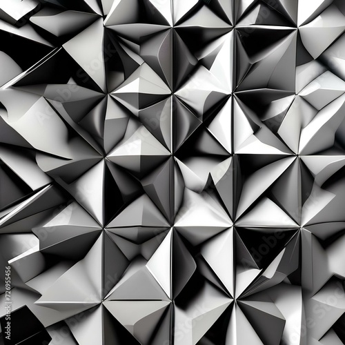 Abstract geometric patterns in shades of black, white, and gray3