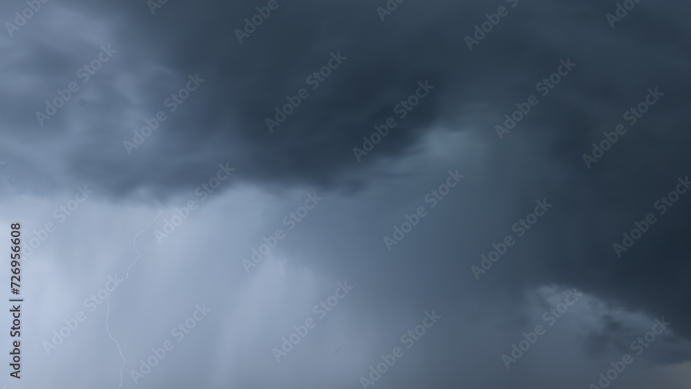 Closeup shot of storm clouds with lightning Closeup shot of storm clouds with lightning