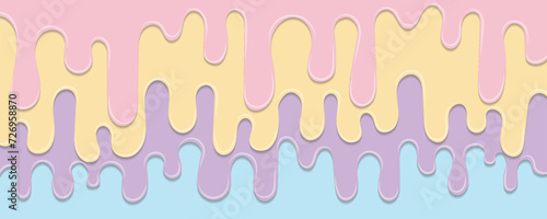 dripping liquid with sweet pastel colors in vector