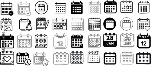 calendar icons collection