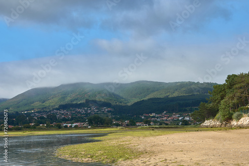 It flows into A Foz (Nigran), next to Monte Lourid of the Minor River. Ramallosa Galicia Spain