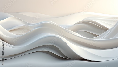 3D wave abstract background white. Created with Ai