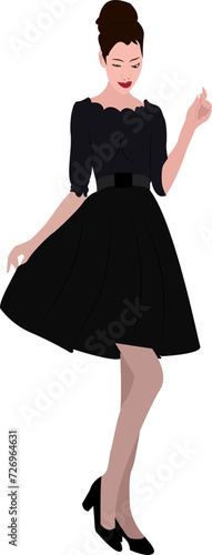 girl in black dress