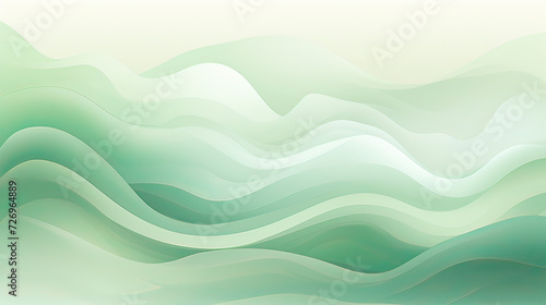 Cool Green Neutrals-themed abstract background, subtle patterns, delicate gradients, and serene elements, a sense of tranquility and freshness Ai Generative