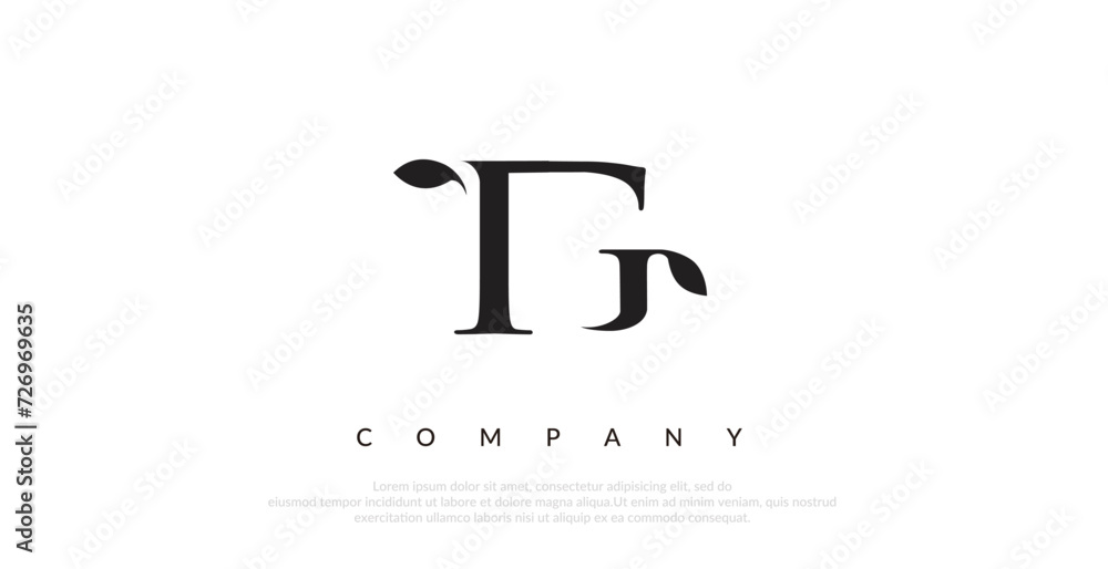 Initial TG Logo Design Vector Initial TG Logo Design Vector