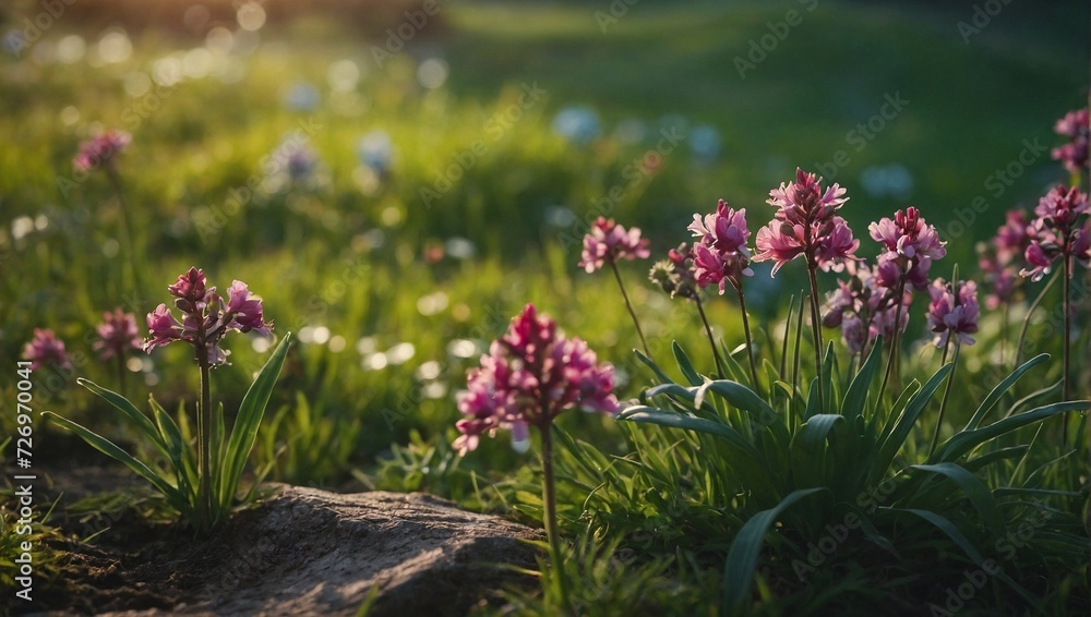 Obraz premium spring season in the green forest