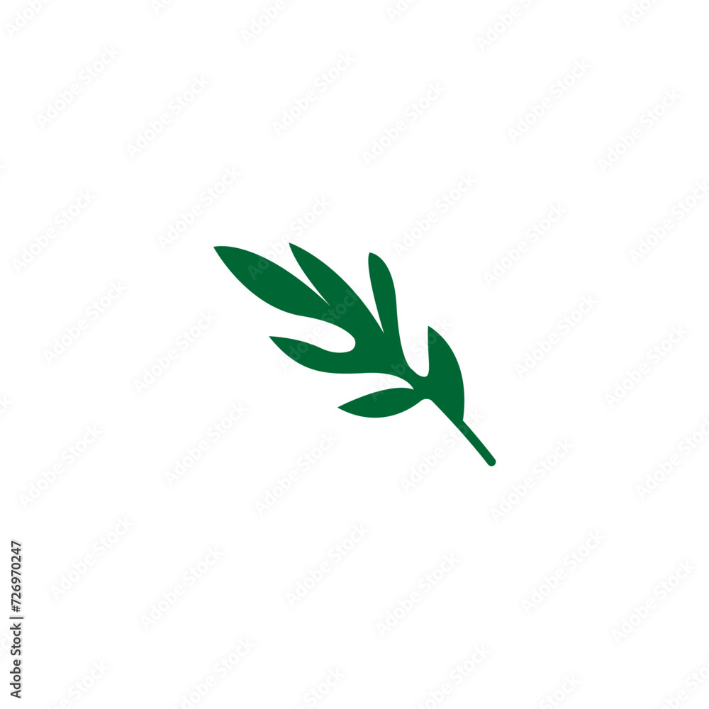 vector leaf element in green color vector