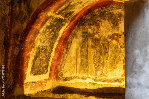 The Catacombs of San Gennaro in Naples. Italy, Europe.