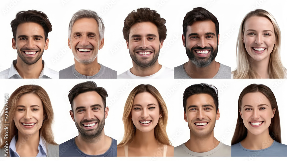 Many headshots of men and women smiling at the camera Many headshots of men and women smiling at the camera