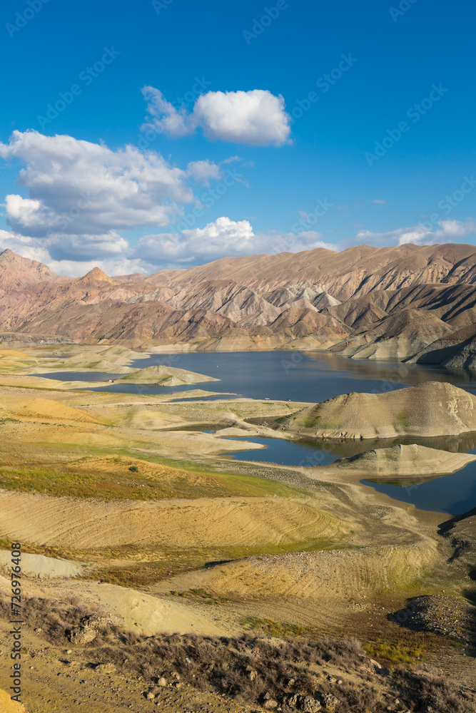 Panoramic view of the Azat reservoir in Armenia Panoramic view of the Azat reservoir in Armenia