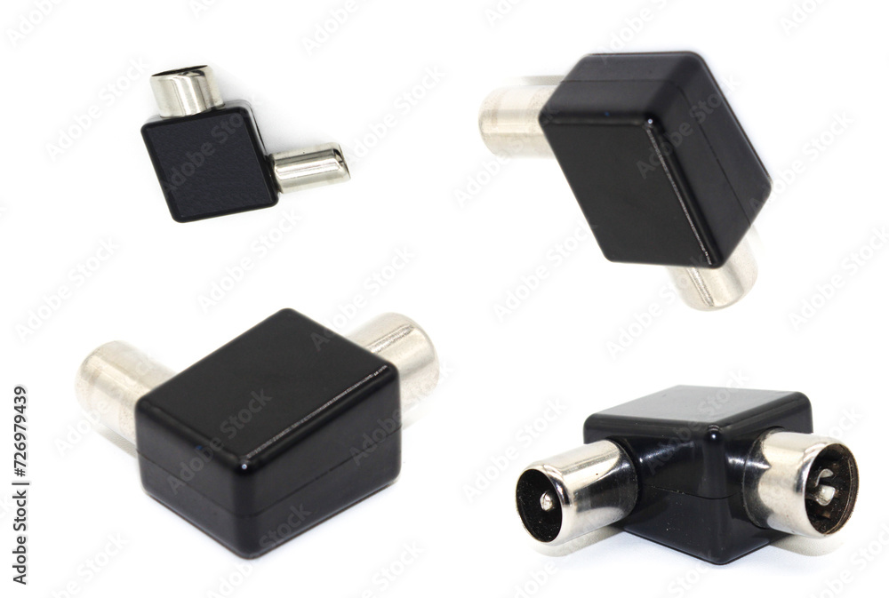 Naklejka premium Tv cable pins image with selective focus