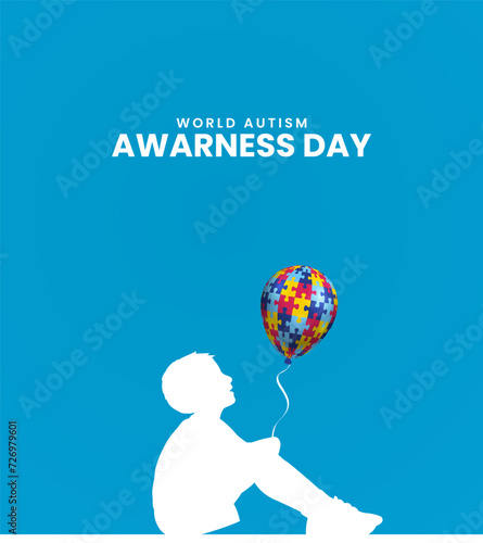 World autism awareness day. autism awareness creative design for social media ads.