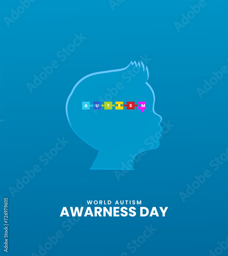 World autism awareness day. autism awareness creative design for social media ads.